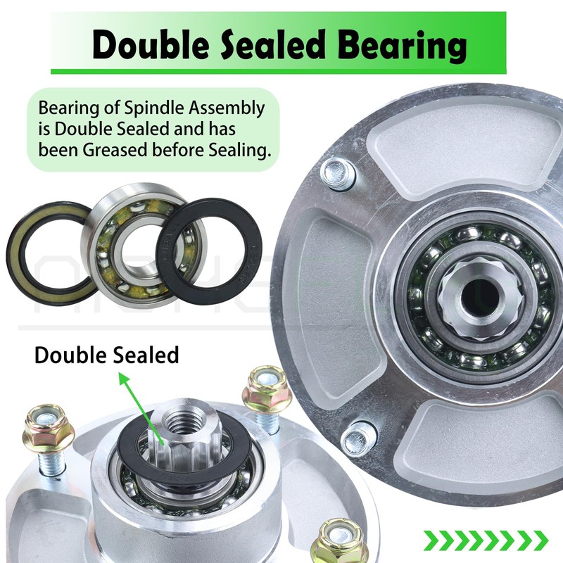 NICHEFLAG 3 Pack 601804 Spindle Assembly with 604704 Pulley 604711