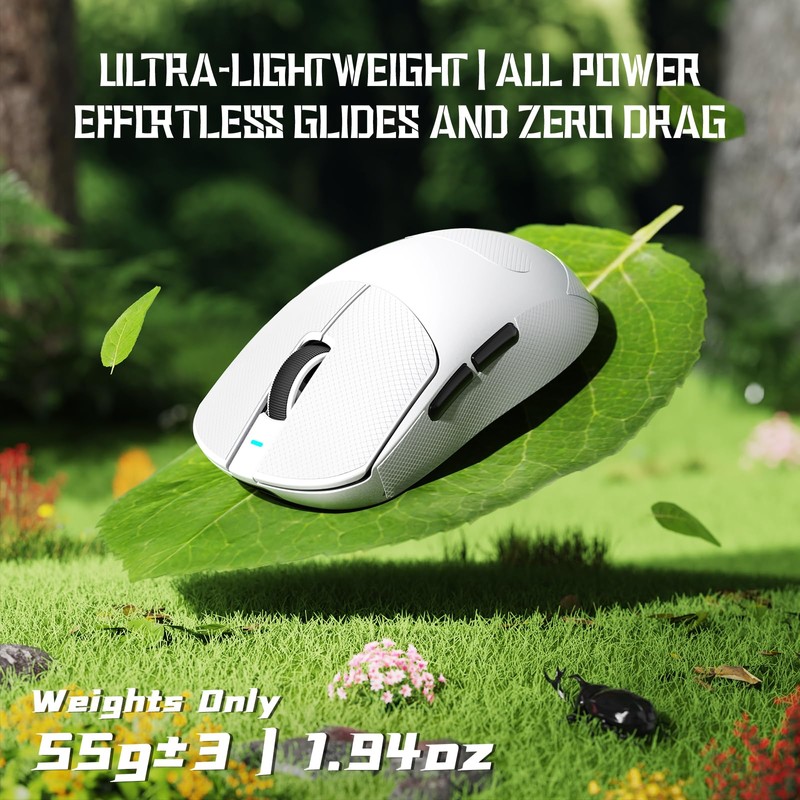 ATTACK SHARK X8 SE Wireless Gaming Mouse,55g Ultra-Lightweight Wired/BT/2.4GHz Wirelss
