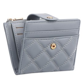 FALAN MULE Small Wallets Woman Leather Bifold RFID Blocking Card Holder with Zipper Coin Pocket