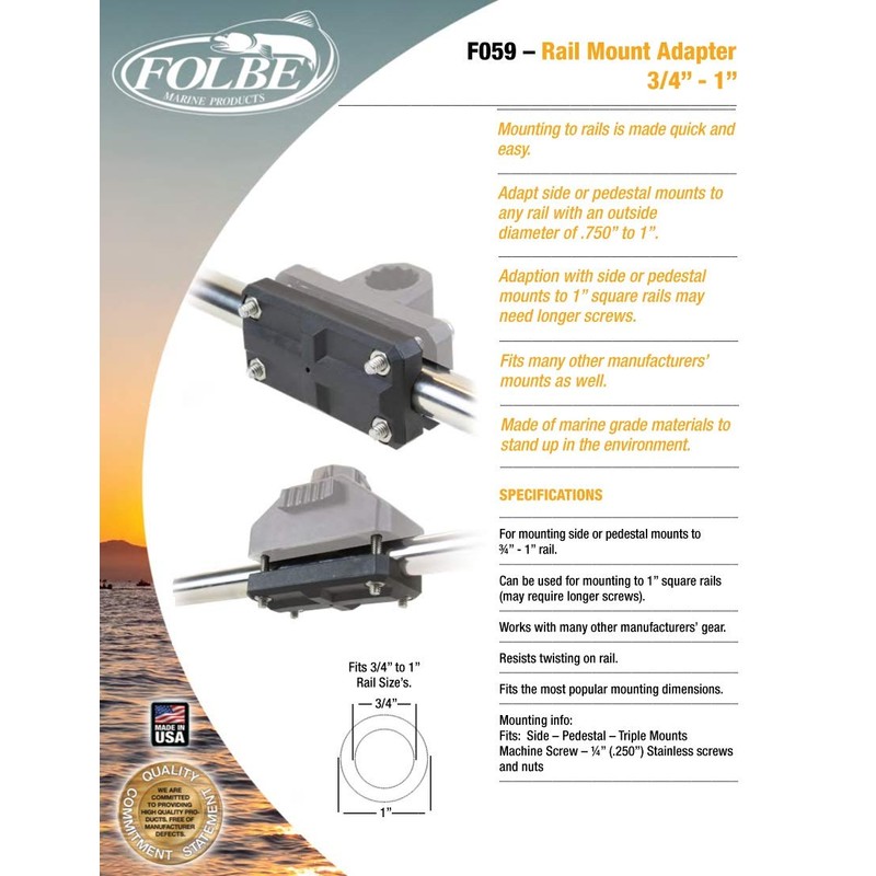 Folbe F059 - Rail Mount Adapter Kit