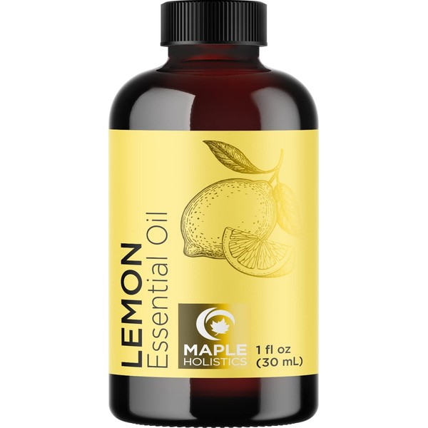 Pure Aromatherapy Lemon Essential Oil - Refreshing Lemon Oil Essential Oil for Hair Skin and Nails Plus Aromatherapy Essential Oil for Diffusers for Home and Travel - Cleansing Citrus Essential Oil
