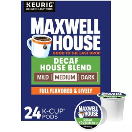 Maxwell House Decaf K-Cup Pods, House Blend, 24 Count - Smooth Taste