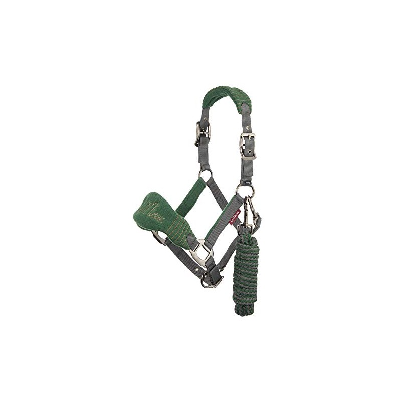 LeMieux Vogue Fleece Headcollar with Lead Rope in Hunter Green