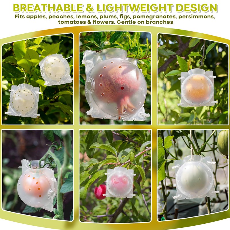 12 Pack Fruit Protection Cages, Reusable Squirrel Proof Fruit Covers,