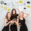 MARFOREVER 48 Pcs Graduation Party Decorations Glitter Black Gold Silver