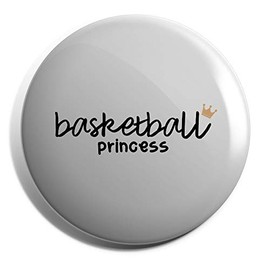 Hippowarehouse Basketball Princess Badge Various Sizes 38mm 50mm 75mm