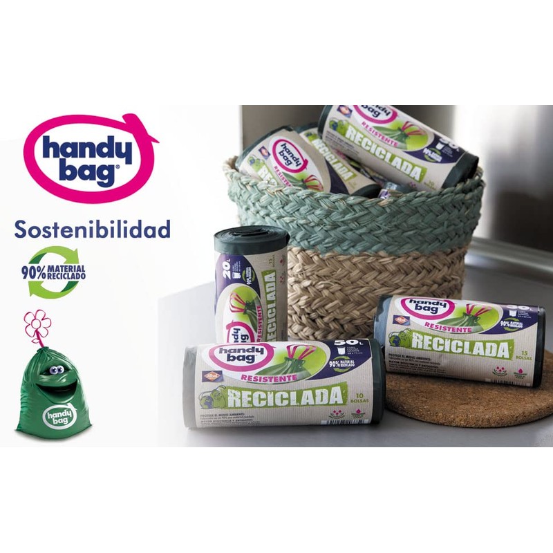 Handy Bag Müllbeutel, 30 l, 90 % recycelt, robust, 25