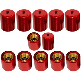 (12PACK) 1/4 inch HVAC Locking Caps (Tool Sold Separately) Made from Quality Yellow Brass for Many Years of Protection. Pink 410A (Caps are Keyed R22) for Extra Protection. ECWB