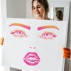 FINGERINSPIRE Pack of 3 Lips Eye Painting Stencils 30 x