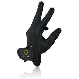 Okima Unisex Faux Suede Abrasion Resistant Riding Gloves [Japan Brand] (Black, XS)