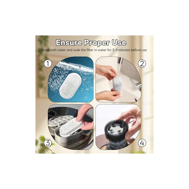 Cat Water Fountain Replacement Filters - 24 Pack
