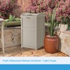 Suncast 33 Gallon Hideaway Trash Can for Patio - Resin