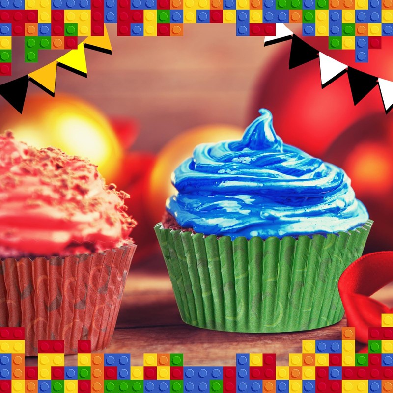 Mimorou Reallnaive 400 Pcs Building Blocks Birthday Party Supplies Cupcake