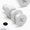 20 x White Countersunk Screws Polypropylene (PP) Plastic Nuts and