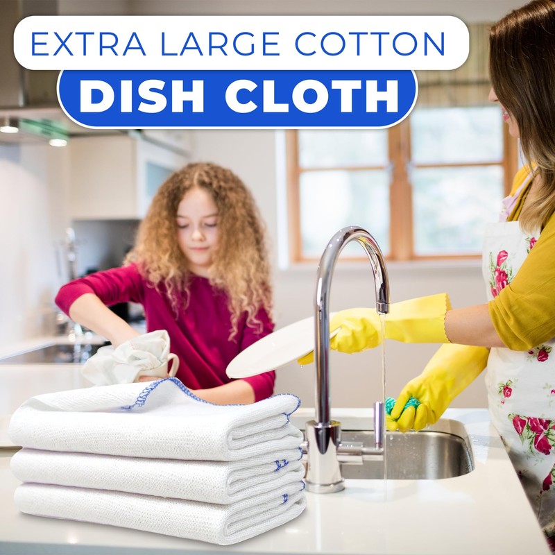 Towelogy Premium Extra Large Dish Cloths Pack of 10 -