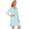 WiWi Viscose from Bamboo Nightgowns for Women 3/4 Sleeves Sleep