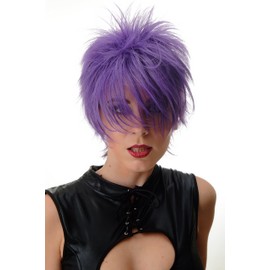 WIG ME UP - BLUE144-T2404 Women's Wig Short Hair Wig Short Toupeed Wild Strands 80s Wave Punk Purple Blue Purple