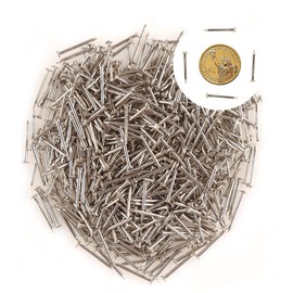 newlng 500pcs Small Nail Round Head Tiny Nails String Art Nails Hand-Made Hardware Accessories Fasteners Mini Nails 1.5mm X 20mm/0.06"X0.8"(DXL) Silver