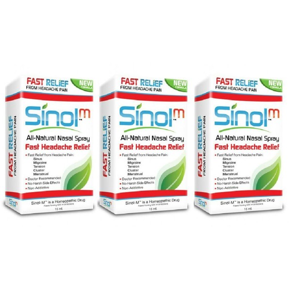 Sinol M Headache Nasal Spray (Pack of 3)