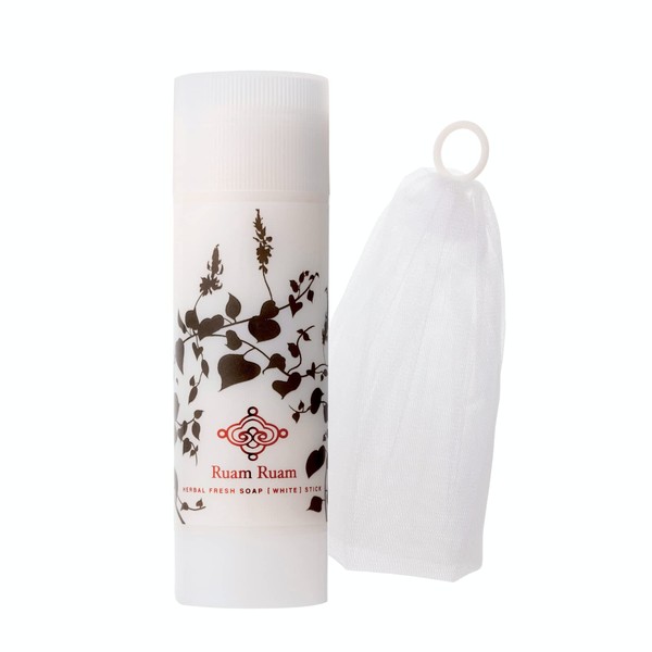 RuamRuam Stick Facial Wash Soap x Foaming Net Included (Original)