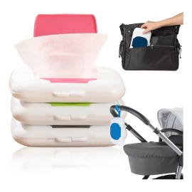 3pk Dispensador De Toallitas Húmedas Para Bebés On-the-go