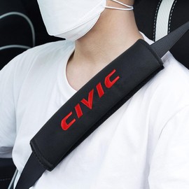 2PCS Car Seat Belt Shoulder Cover Pads Compatible With 7th 8th 9th 10th 11th CRV Hrv Pilot Touring LX LX-P EX EX-L EX-T DX-VP GX Type-R Si SE PKW SUV LKW Interior Accessories