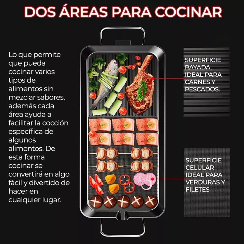 EG Parrillera Eléctrica Tipo Comal Cocina Alimentos Pequeña