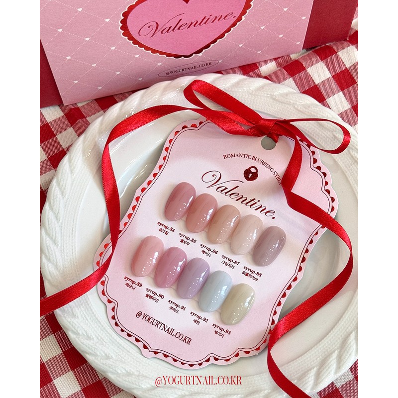 classic nail Yogurt gel Valentine's 10-piece set Syrup gel +