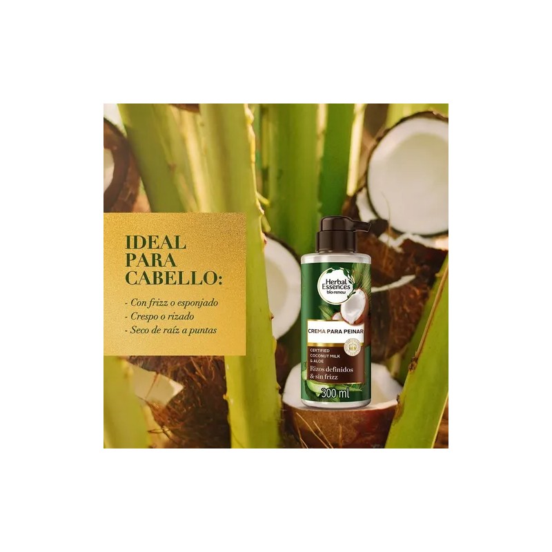 Crema Peina Herbal Essences Bio Renew Leche Coco Aloe 300