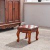 KIVSON Foot Stool Ottoman Foot Rest Microfiber Leather Upholstered Footstool