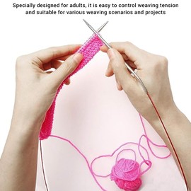 11 Pcs Circular Knitting Needles, 31.5 Inch Stainless Steel Knitting Needle 2‑8mm with Colorful Plastic Tube Small Tools for Weave