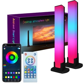 OUARTV - Luces LED RGB Inteligente,Luz Ambiental Inteligente con Control de Aplicación,Sincronización de Música,con Función de Temporizador, Utilizado en Sala de Juegos,Tv,Computadora de Escritorio