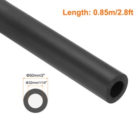 sourcing map Pipe Insulation Foam Tube 32mm ID x 50mm OD 0.85m Foam Tubing Heat Insulated Pipe for AC Unit Handle Grip Water Pipe Freeze Protection - 2" x 1-1/4"/Black