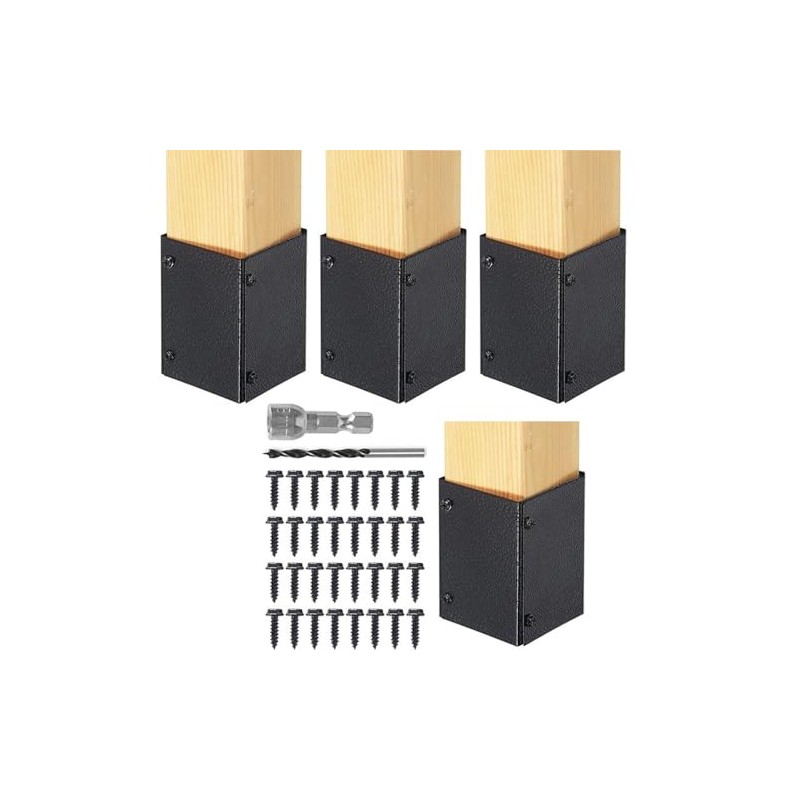 Post Base Protectors Stainless Steel, Range 3.3-6in Adjustable Column Protect