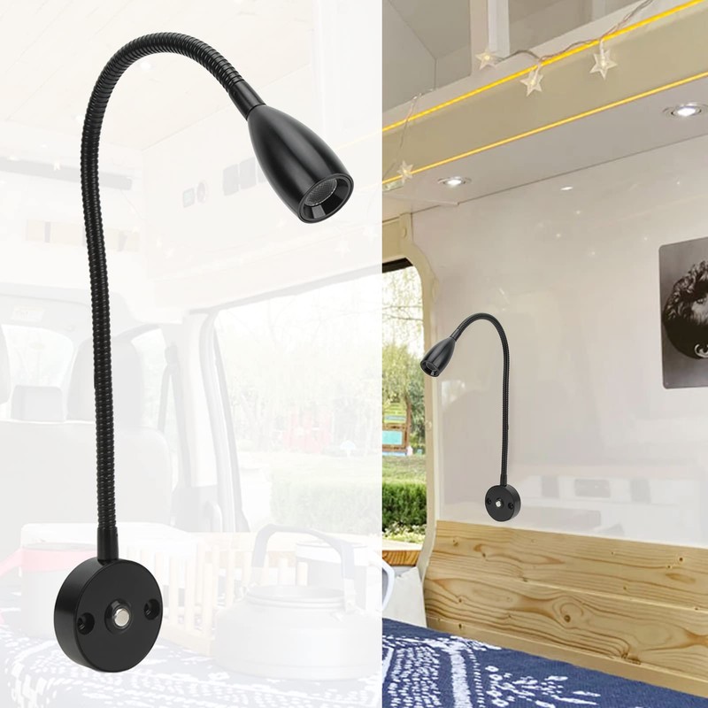 Aramox RV LED Reading Light,12-24V 3W Wall Mount Reading Lamp