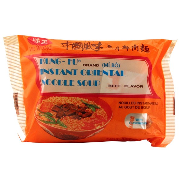 Kung-fu Instant Oriental Noodle Soup Beef Flavor (Mi Bo) - 3 Oz [Pack of 30]