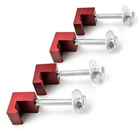 Tool Box Mounting Clamps J hooks Kit for Pickup Truck, Tie Downs Aluminum J Hooks Crossover Tool box Pickup, 4 Pack