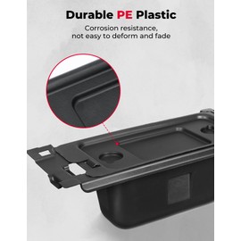 KEMIMOTO Under Seat Storage Box Underseat Storage Bin Black Organizer Tray Compatible with Kawasaki Mule PRO-FX FXR FXT DX DXT 2015-2024 Accessories Replace 99994-1463