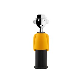 Alessi Alessandro M. AM23 YB - Design Corkscrew, in Thermoplastic Resin and Chrome-Plated Zamak, Yellow and Black