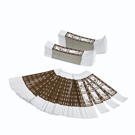 MOOLAH Self-Sealing Currency Bands, Brown, $5000, Pack of 1000 (729205000)