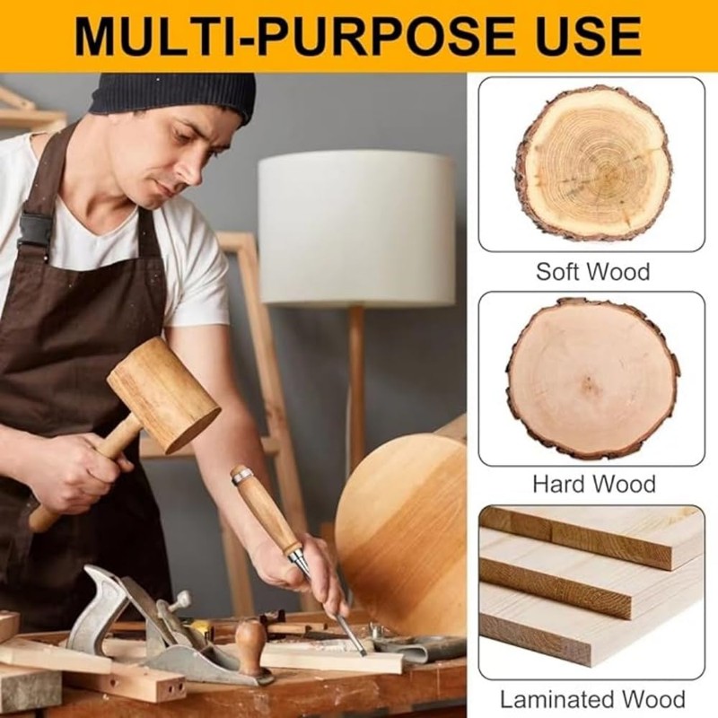 Wood Chisel Set, 4 Pieces, Professional Woodworking Tools (6mm, 12mm,