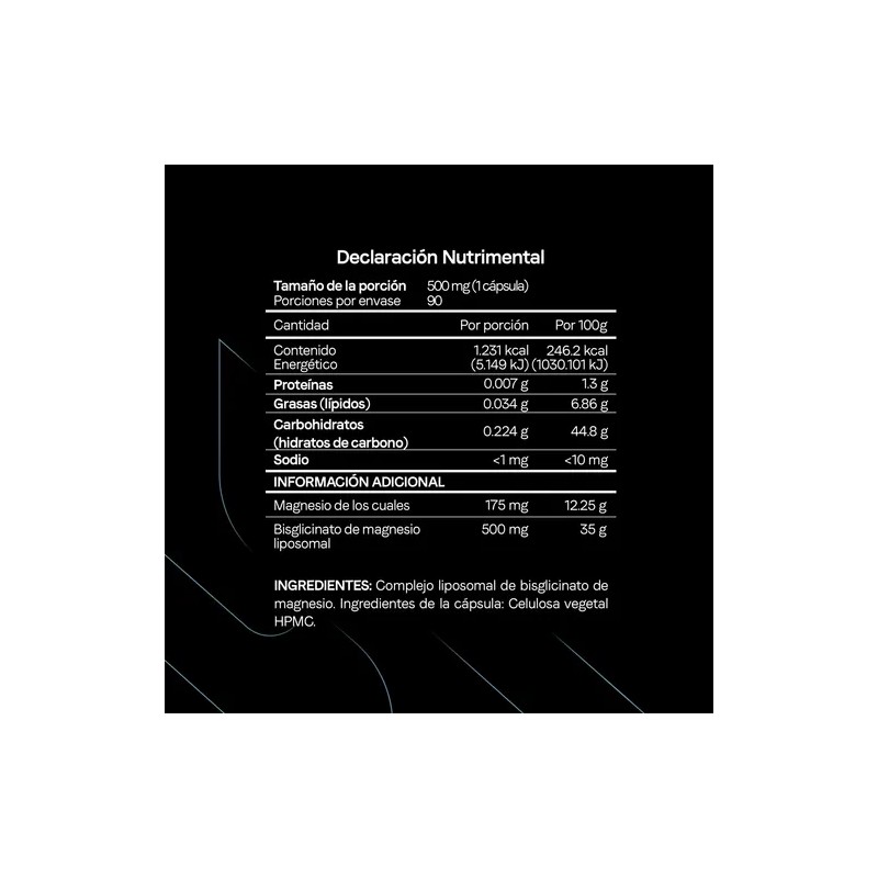 Magnesio Bisglicinato Quelado Liposomal 500mg 90 Cápsulas