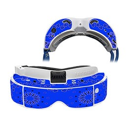 MightySkins Skin Compatible with Fat Shark Dominator V3 - Blue Bandana | Protective, Durable, and Unique Vinyl Decal wrap Cover | Easy to Apply, Remove, and Change Styles | Made in The USA