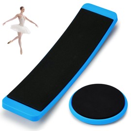 Motionchic 2 Pcs Portable Turning Board Figure Ice Skating Spinner for Ballet Dancers Ice Skaters Gymnasts Cheerleaders Training Improving Balance Pirouette Equipment (Blue)