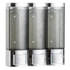 Shower Soap Dispenser 3-Chamber,Drill Free with Glue or Wall Mount