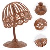 Toddmomy Hat Stand Rack Wig Display Rack Round Hat Stand