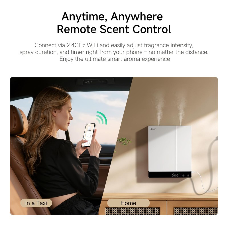 Smart Waterless Essential Oil Diffuser - Aromatherapy Scent Machine for