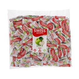 Swiss Imports Sugar Free Bonbons Hard Candy Drops, Apple, 200 Individually Wrapped Pieces, 500g/17.6oz