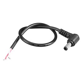 uxcell DC Power 5.5mm x 2.5mm 4A 30cm Length Barrel Male Plug Right Angle Cord Cable Connector Pigtail 2pcs