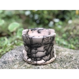 Sponge Holder/Sink Caddy, Horsehair Raku, Handmade Pottery Ceramic, Kitchen Decor